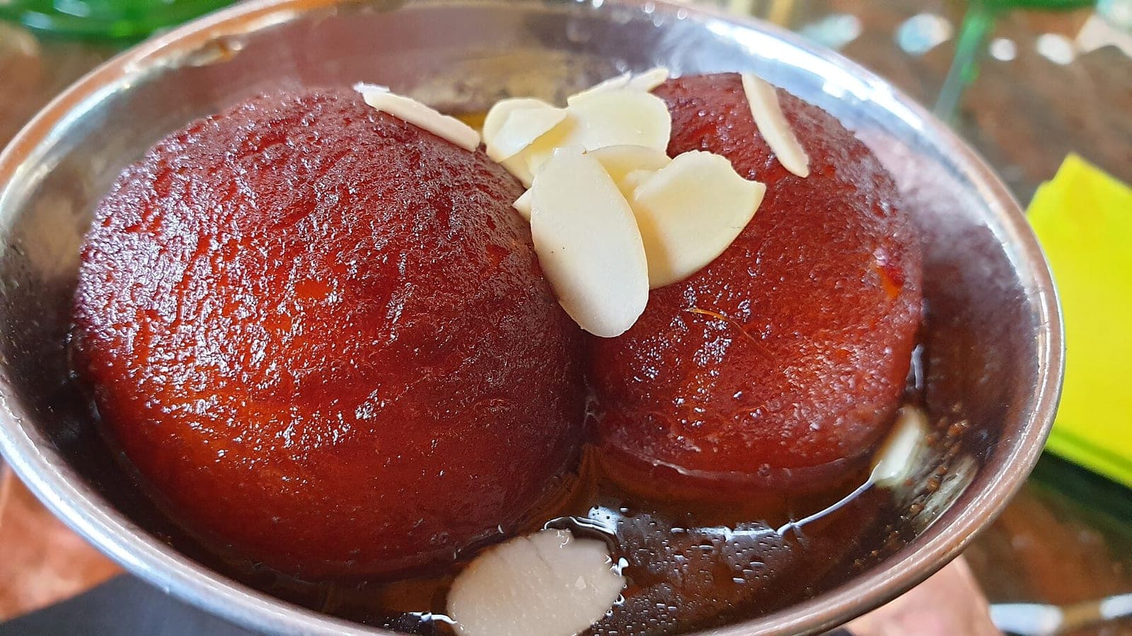 Gulab jamun soaked in syrup